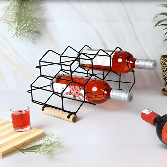 Honeycomb Countertop Meta Wine Rack, 9 Bottle
