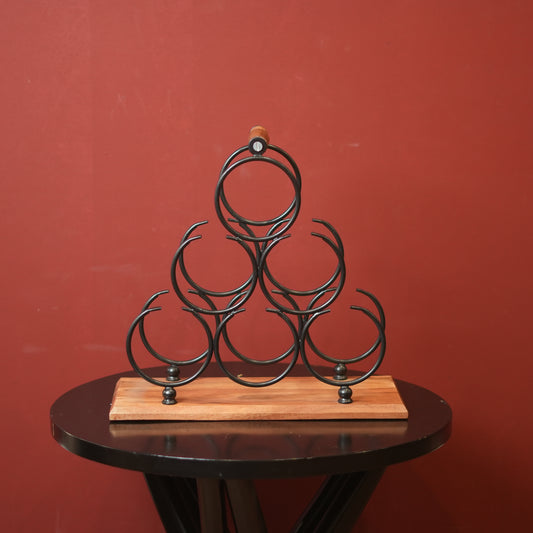 Artysta 'Moon Ring' Metal Countertop Wine Rack for Home Bar