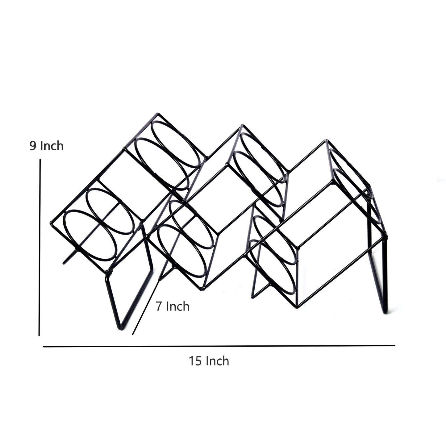 Slanted Metal Wine Racks Suitable For 6 Bottle (3 Inch Dia)