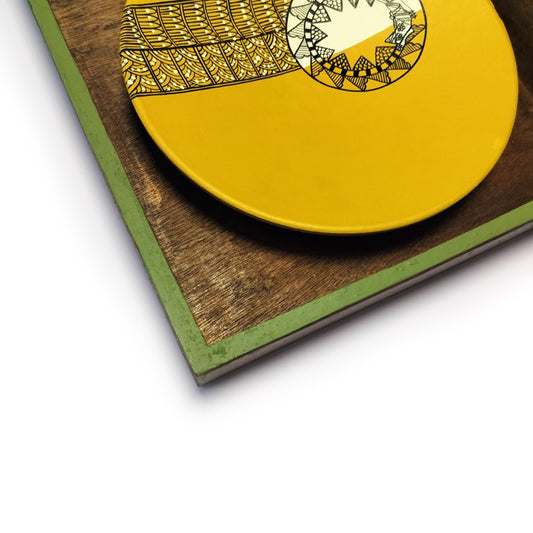 Artysta 'Mustard Tribe' Handmade Wooden Wall Frame