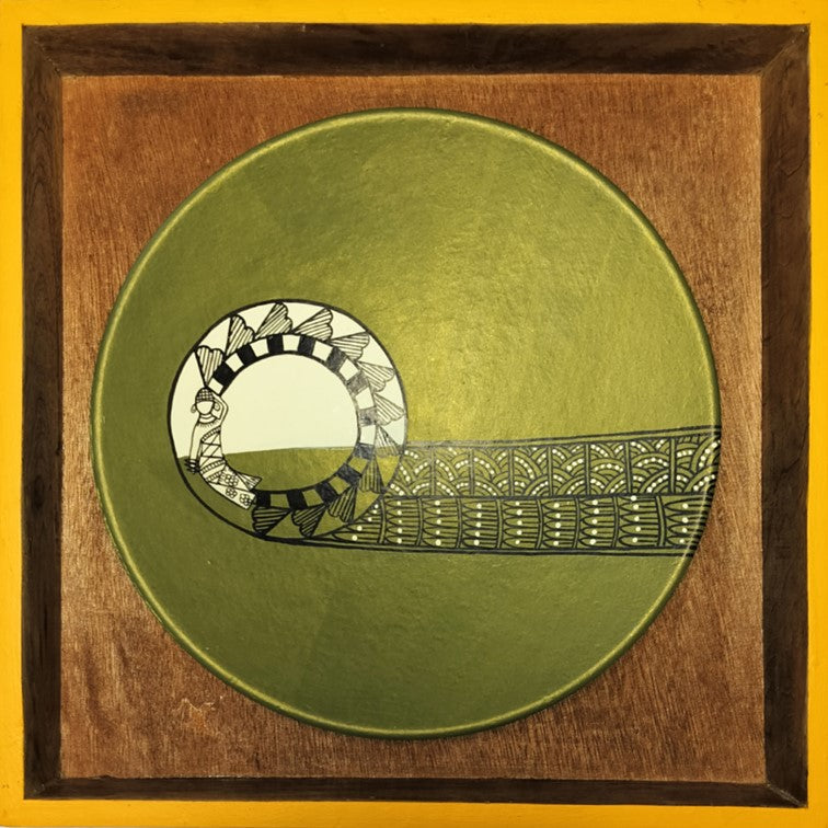 Artysta 'Green Tribe' Handmade Wooden Frame