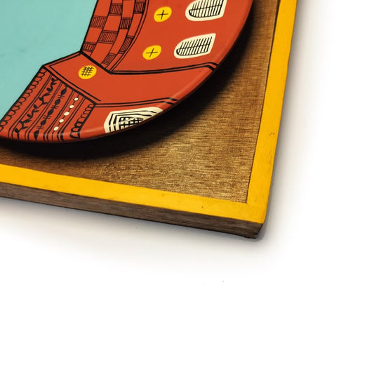 Artysta 'Red House' Handmade Wooden Wall Frame