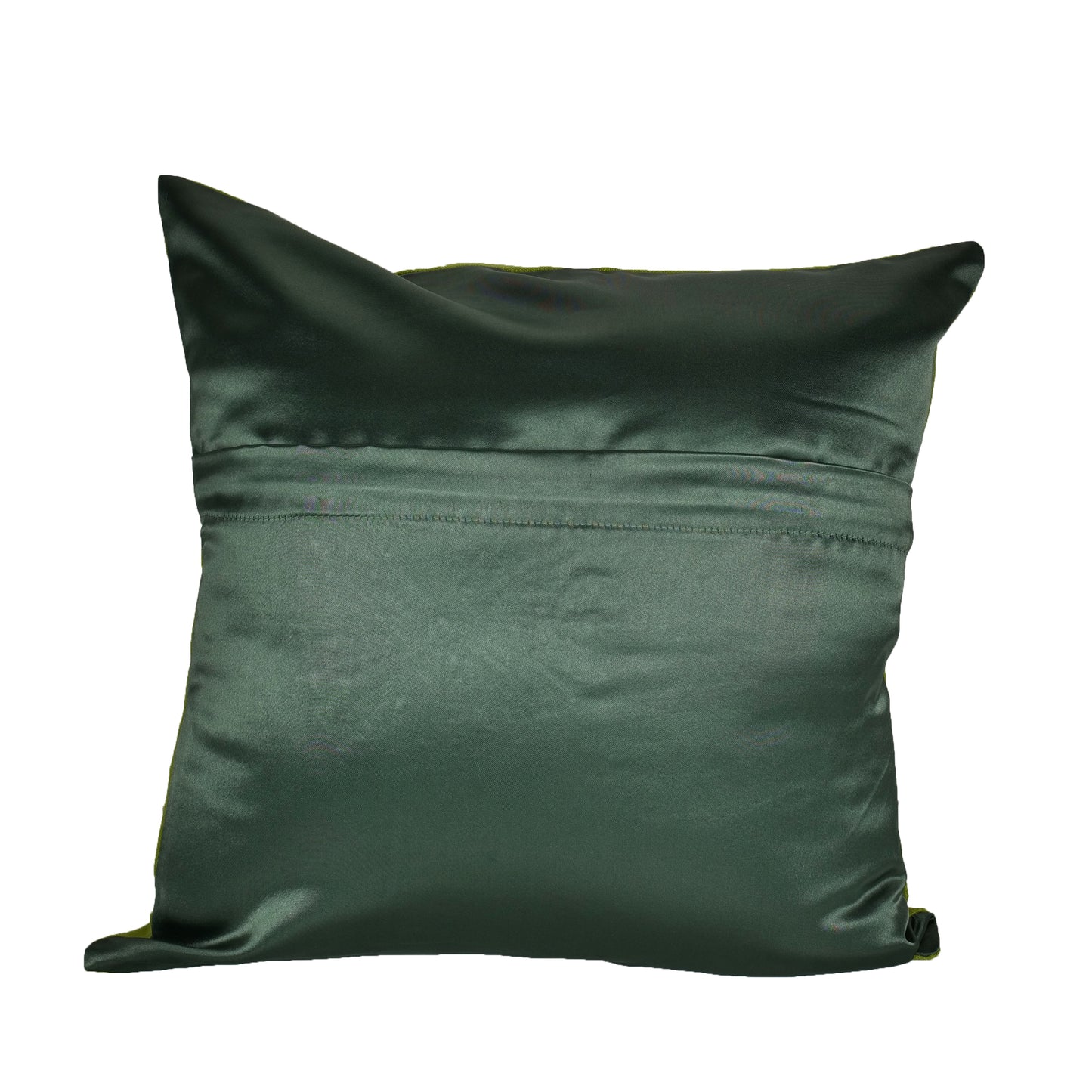 'A Breezy Aura' Hand Embroidered Linen Cushion Covers (16 x 16 Inch)