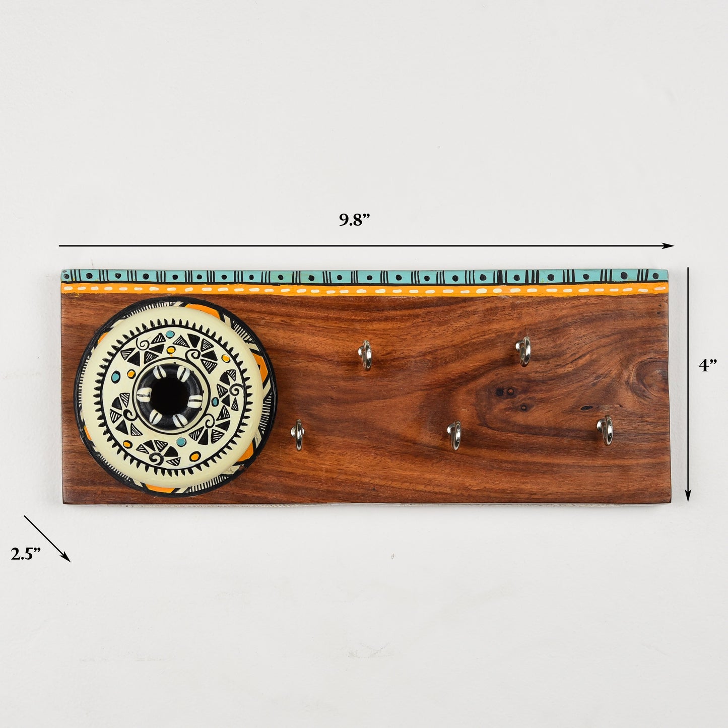 'Matki On Top' Handcrafted Wooden Decorative Key Holder