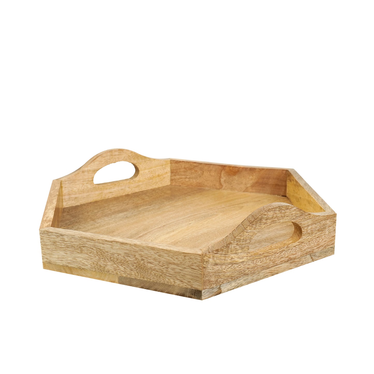 'Hexagonal Duo' Wooden Serving Tray, Set of 2