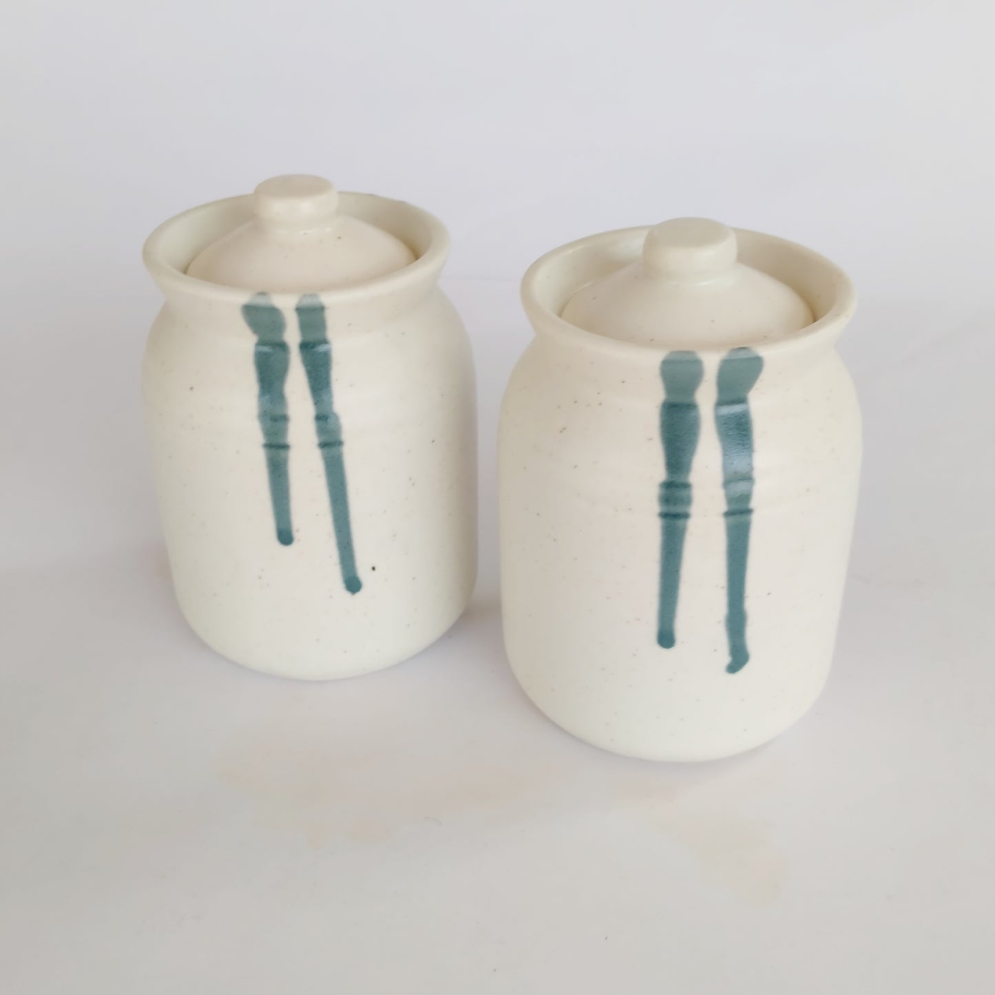 White Ceramic Jars With Lids - artystagallery