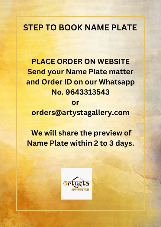 'Warli Pillar' Wooden Customized Decorative Name plate