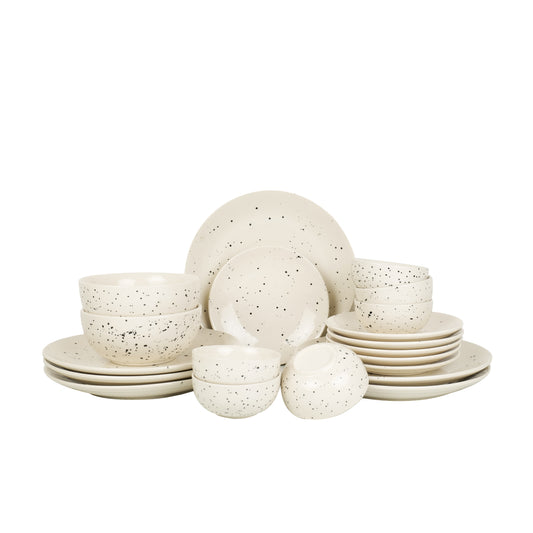 'Smokey Marble' Ceramic Dinner Set, Set of 20 Pieces