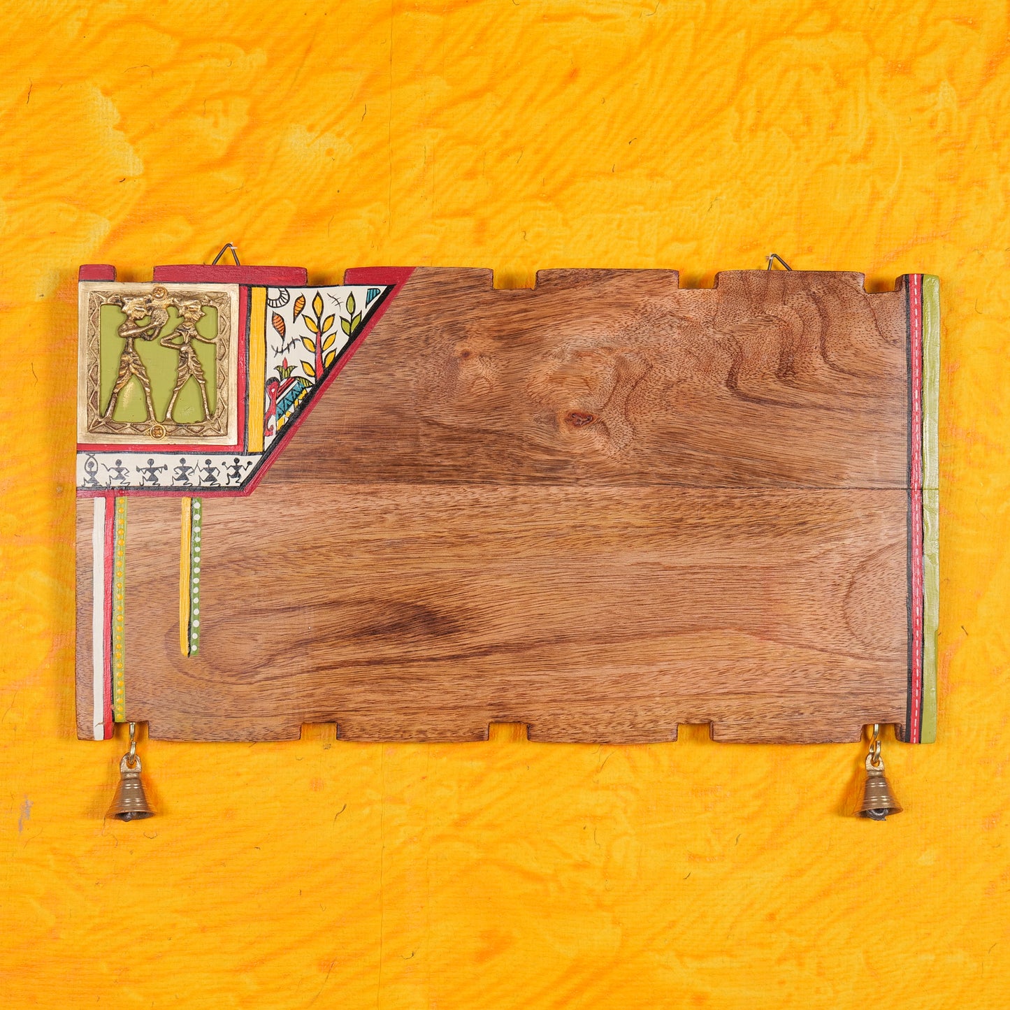 'Green Dhokra' Wooden Customized Name Plate For Home/Office
