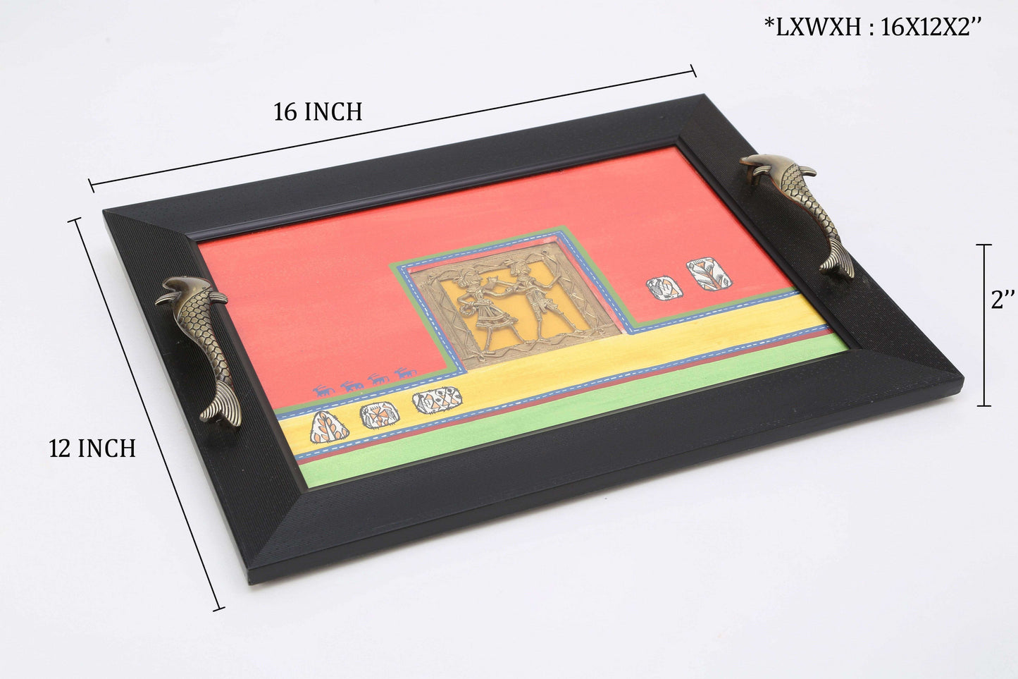 Rectangle Wooden Tray with Antique Touch/Serving Tray/Decorative Antique Tray - artystagallery