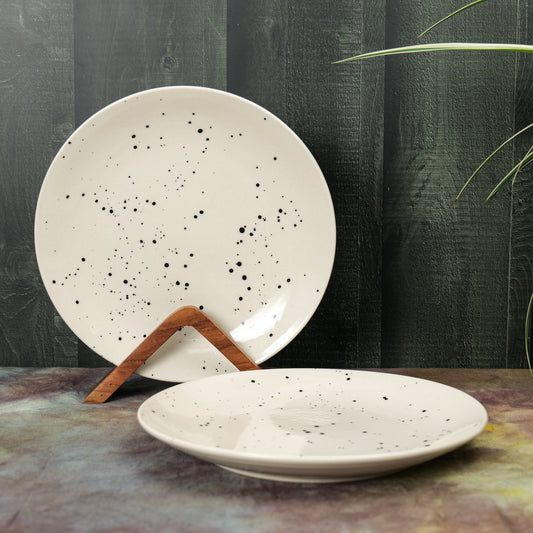 'Smokey Marble' Ceramic Studio Pottery Dinner Plates 10 Inch