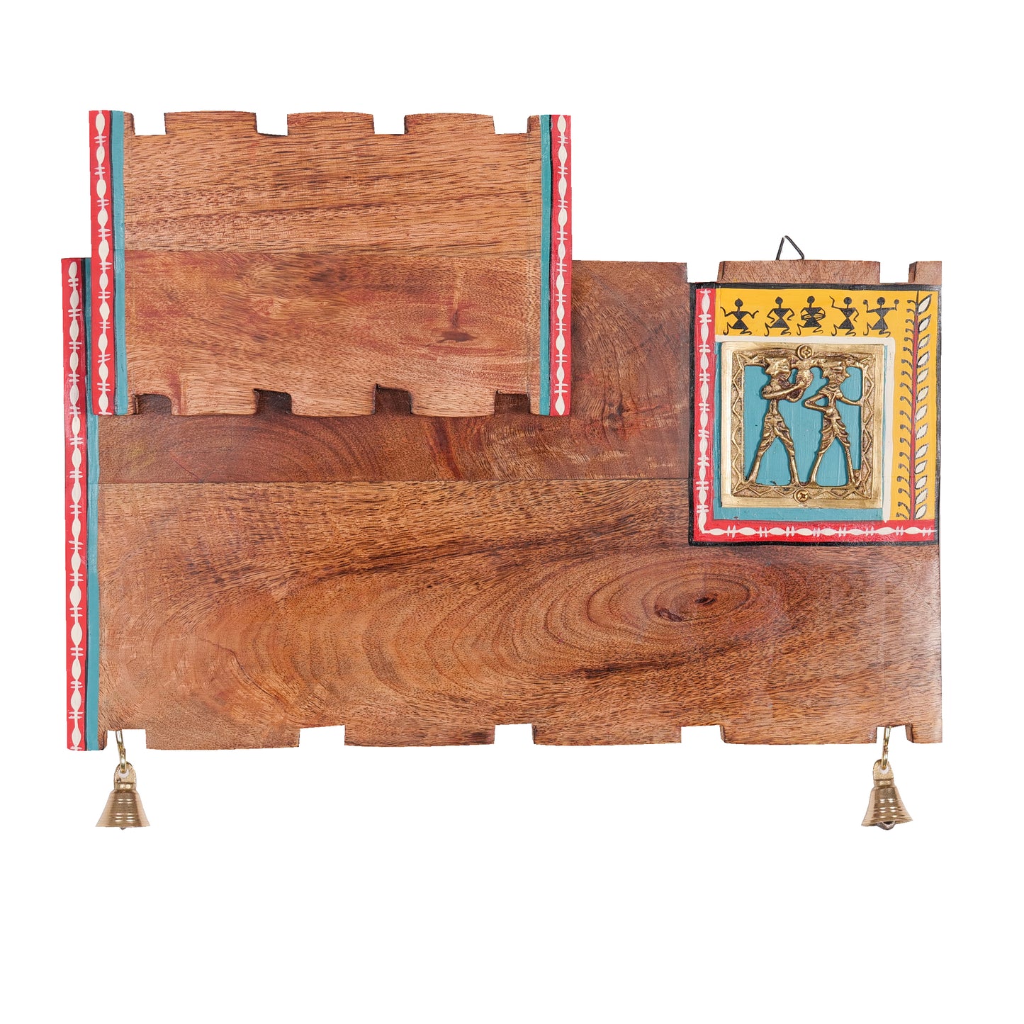 'Warli Square' Wooden Handpainted Name Plate