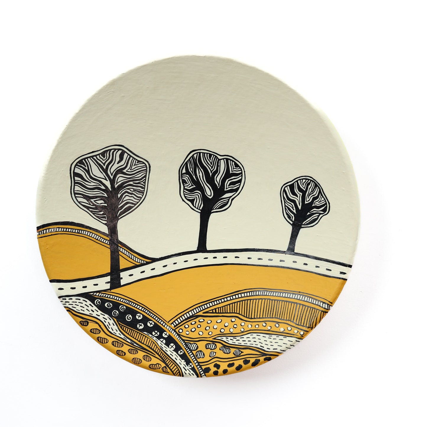 'Tree of Life' Handpainted Terracotta Decorative Wall Plate, 9 Inch