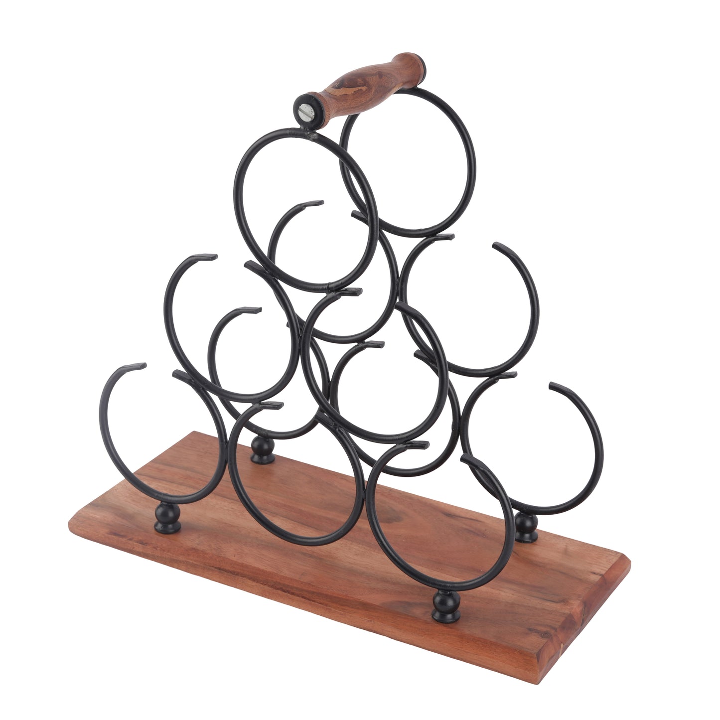 Artysta 'Moon Ring' Metal Countertop Wine Rack for Home Bar
