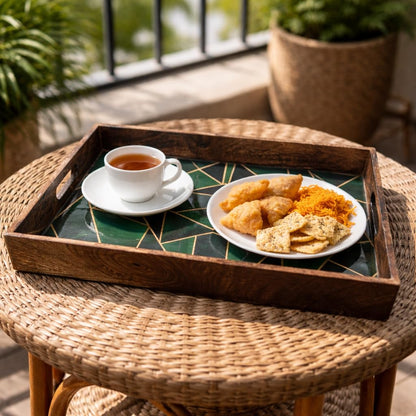 Wooden Serving Tray for Breakfast