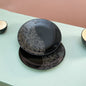 'Creeping Vine' Black Ceramic Studio Pottery Dinner Plates 10 Inch