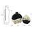 ‘Warli Rounds’ Terracotta Flower Vase In Black & White, Set of 2