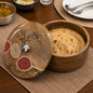 Artysta Handpainted Wooden Chapati Box with Lid (Mango Wood, 8 inch, 1080 ml)