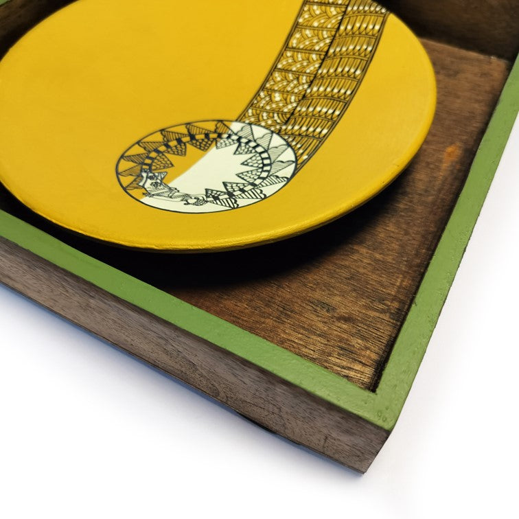 Artysta 'Mustard Tribe' Handmade Wooden Wall Frame