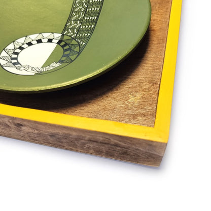 Artysta 'Green Tribe' Handmade Wooden Frame