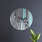 'Majectic Zebra' Handpainted Terracotta Decorative Wall Plate, 9 Inch