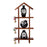 Wall Mounted Wooden Shelves With Decorative White Terracotta Mini Pots
