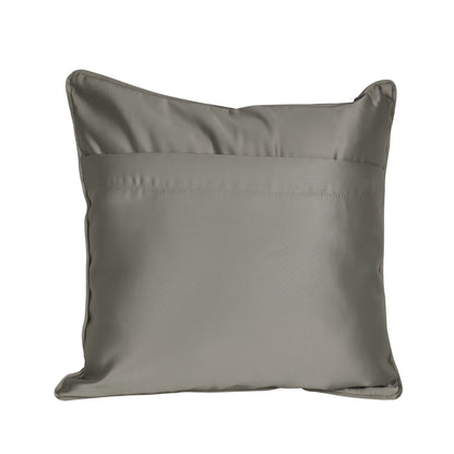 'Grey Snugs' Solid Linen Cushion Cover Piping (16 x 16 Inch)