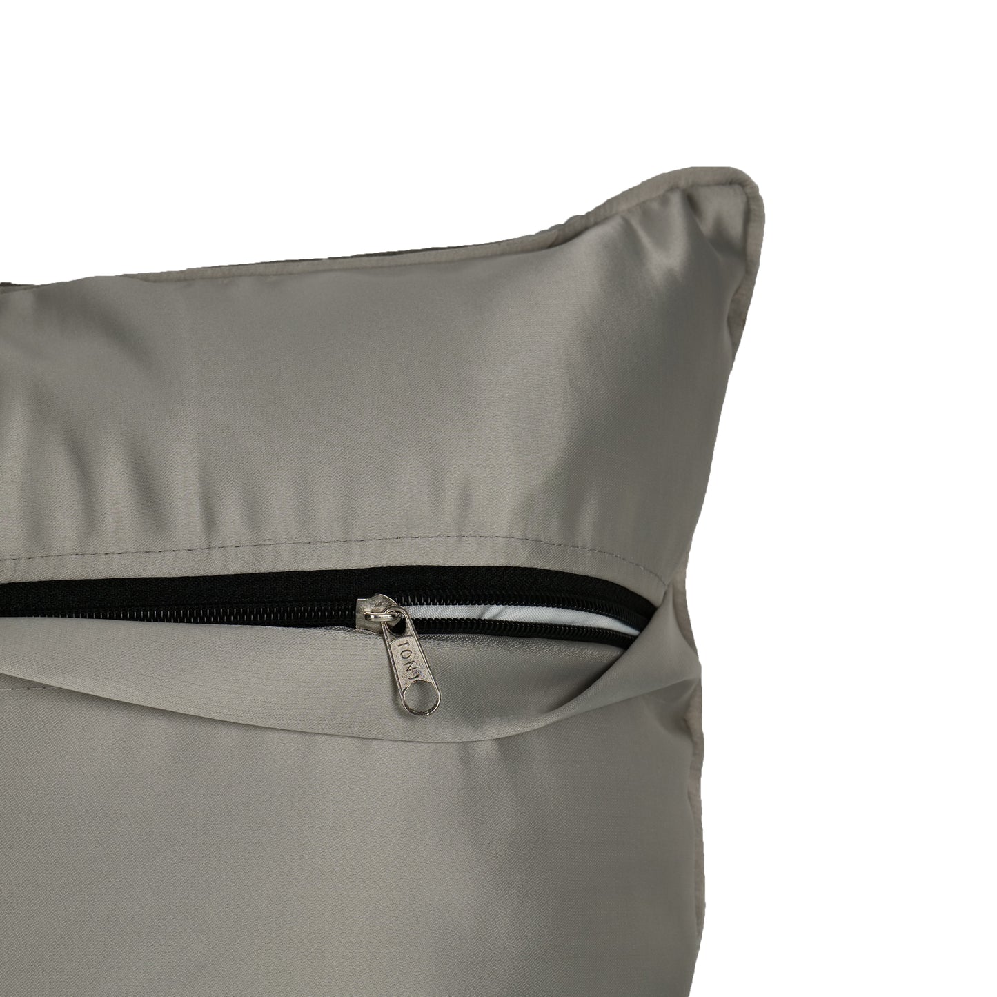 'Grey Snugs' Solid Linen Cushion Cover Piping (16 x 16 Inch)