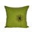 'A Breezy Aura' Hand Embroidered Linen Cushion Covers In Olive Green Color (16 x 16 Inch)