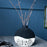 ‘Warli Rounds’ Terracotta Flower Vase In Black & White, Set of 2