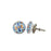 Blue Floral Handpainted Ceramic Door Knob/Drawer Knob