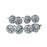 Blue Floral Handpainted Ceramic Door Knob/Drawer Knob