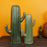 'Green Cactus' Ceramic Decorative Flower Vase For Home Decor, Set of 2