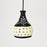 'Warli Pot' Terracotta Hanging Lamp Hand-Painted (Black & White)