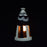 'Loopy Bottle' Terracotta Hand-painted Hanging Lamp (White & Black)