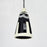 'Loopy Bottle' Terracotta Hand-painted Hanging Lamp (White & Black)