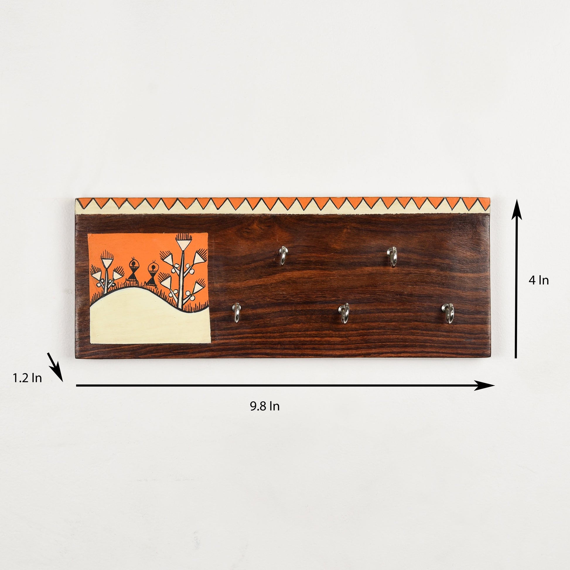 'Celebration of Life' Wooden Key Holder In Orange Color