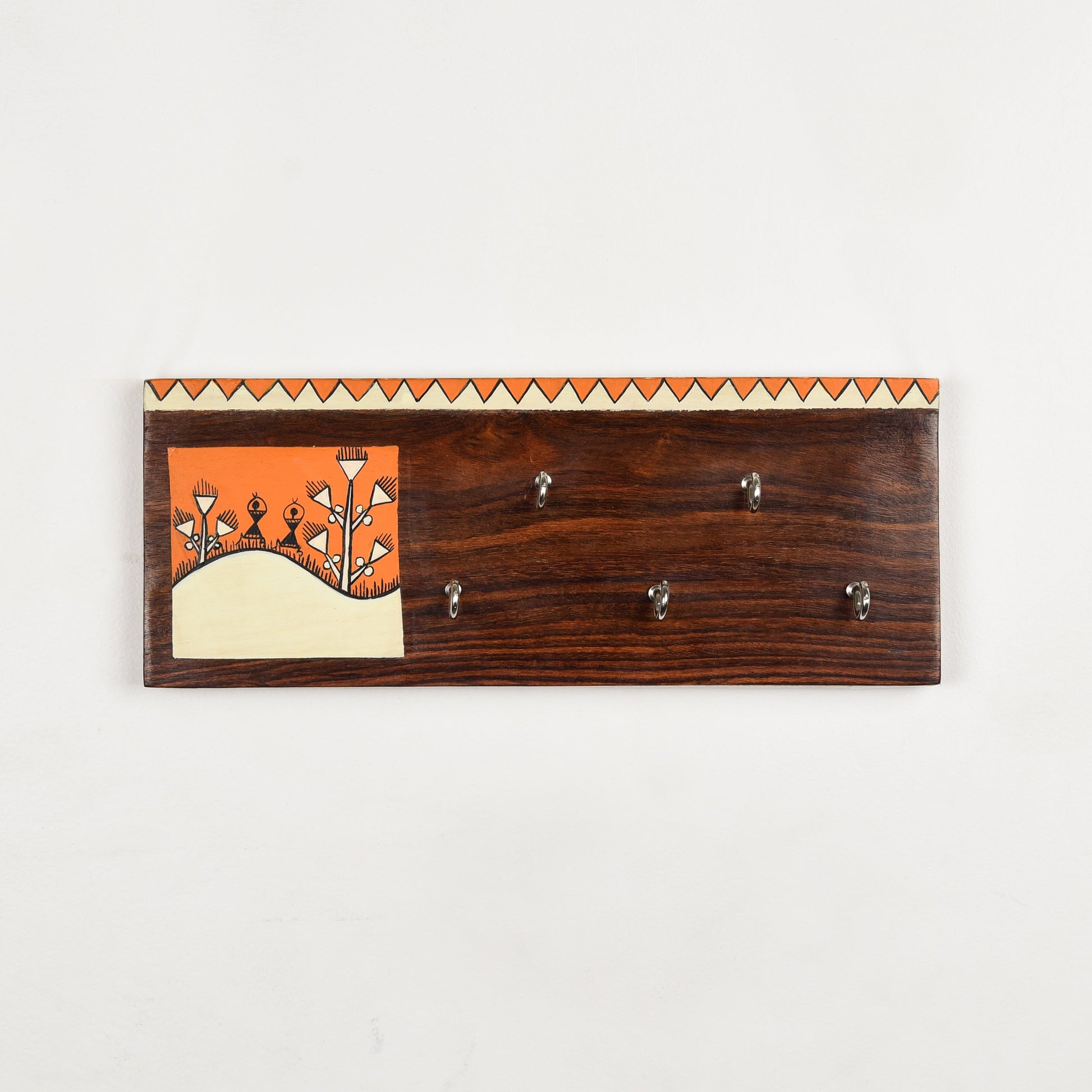'Celebration of Life' Wooden Key Holder In Orange Color