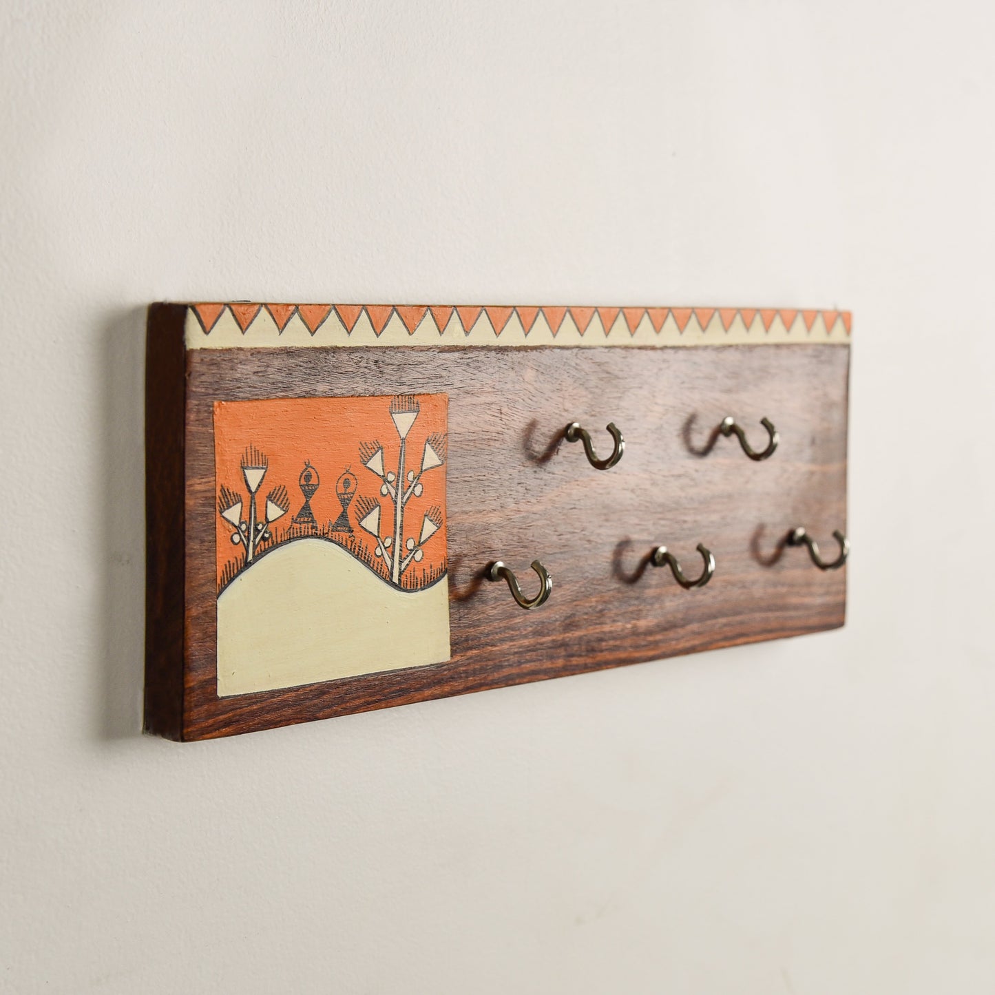 'Celebration of Life' Wooden Key Holder In Orange Color