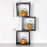 'Art of Life' Wall Mounted Wooden Shelves With Decorative Hand Painted Terracotta Pots In Mustard Color For Home Décor - artystagallery