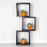 'Art of Life' Wall Mounted Wooden Shelves With Decorative Hand Painted Terracotta Pots In Mustard Color For Home Décor - artystagallery