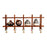 Decorative Wooden Wall Shelf With Miniature Terracotta Pots, Set of 4