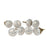 Snow Flakes Ceramic Drawer Knobs in Golden and White Color