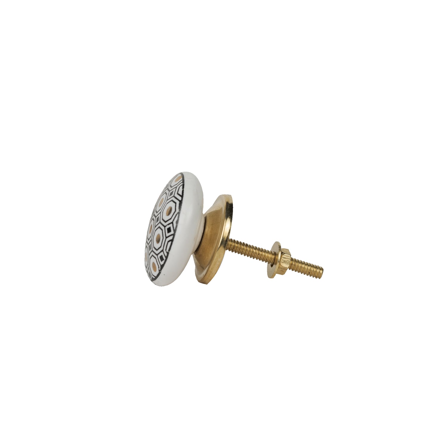 Golden Geometry Ceramic Drawer Pull/Door Knob
