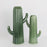 'Green Cactus' Ceramic Decorative Flower Vase For Home Decor, Set of 2