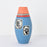‘Madhubani Fishes’ Terracotta Vase In Steel Grey Color, Set of 2