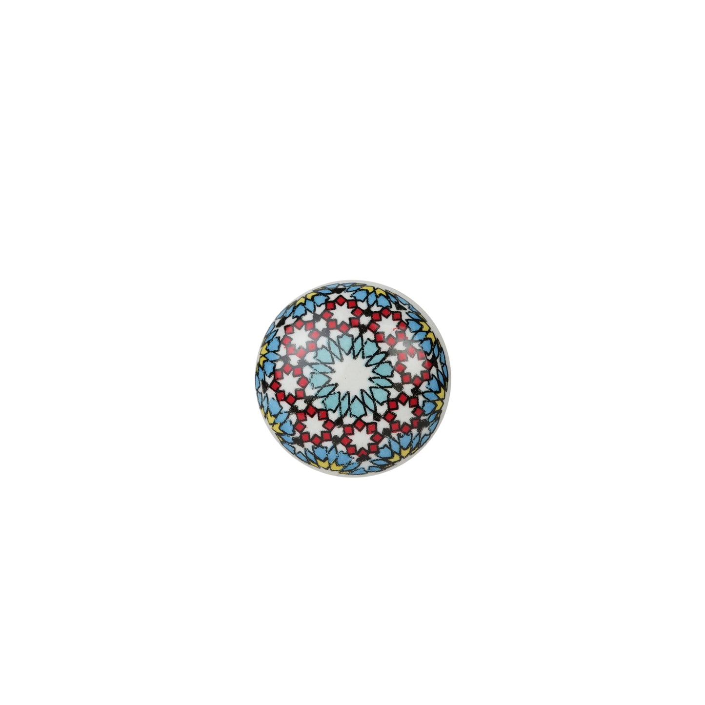 Blue Kaleidoscope Handpainted Ceramic Door Knobs