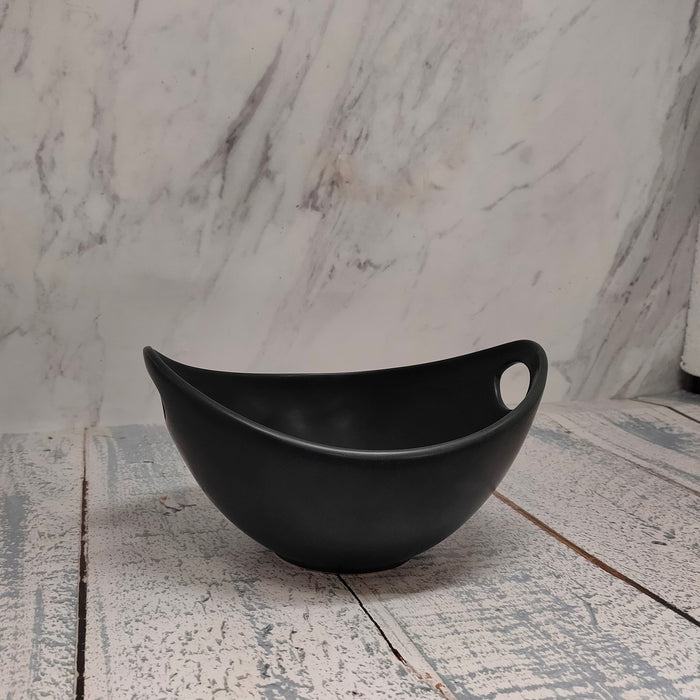 Black Ceramic Basket, Bread and Serving Basket - artystagallery