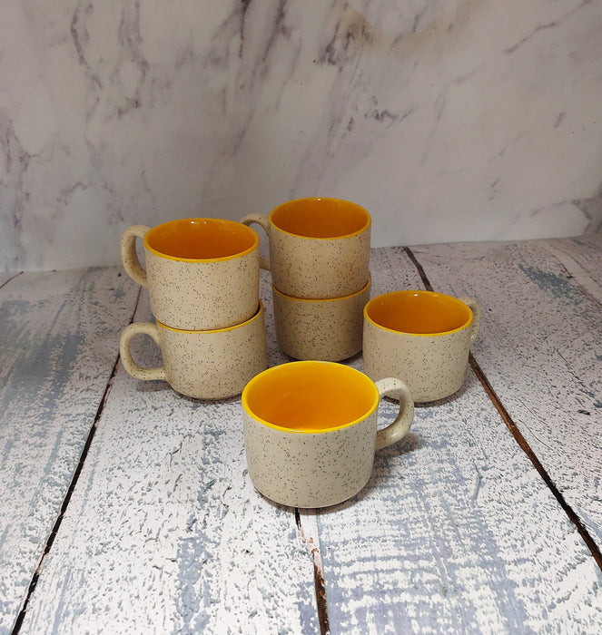 "Raindrops on Stone" Set of 6 Ceramic Cups - artystagallery