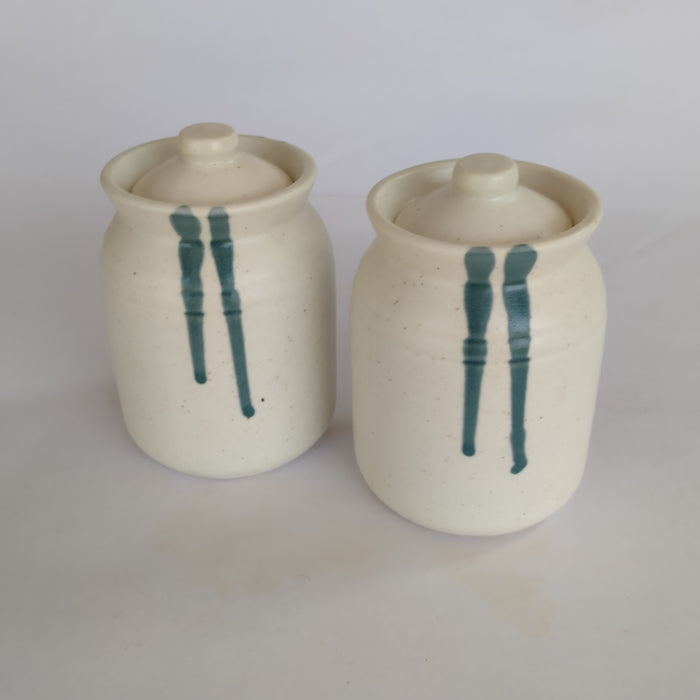 White Ceramic Jars With Lids - artystagallery